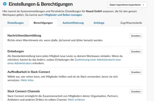 Slack Datenschutz